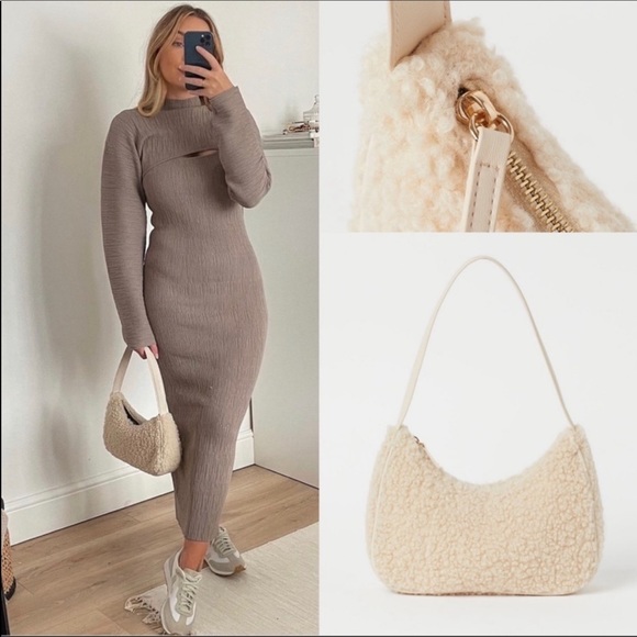 H&M faux shearling shoulder bag - Picture 2 of 4